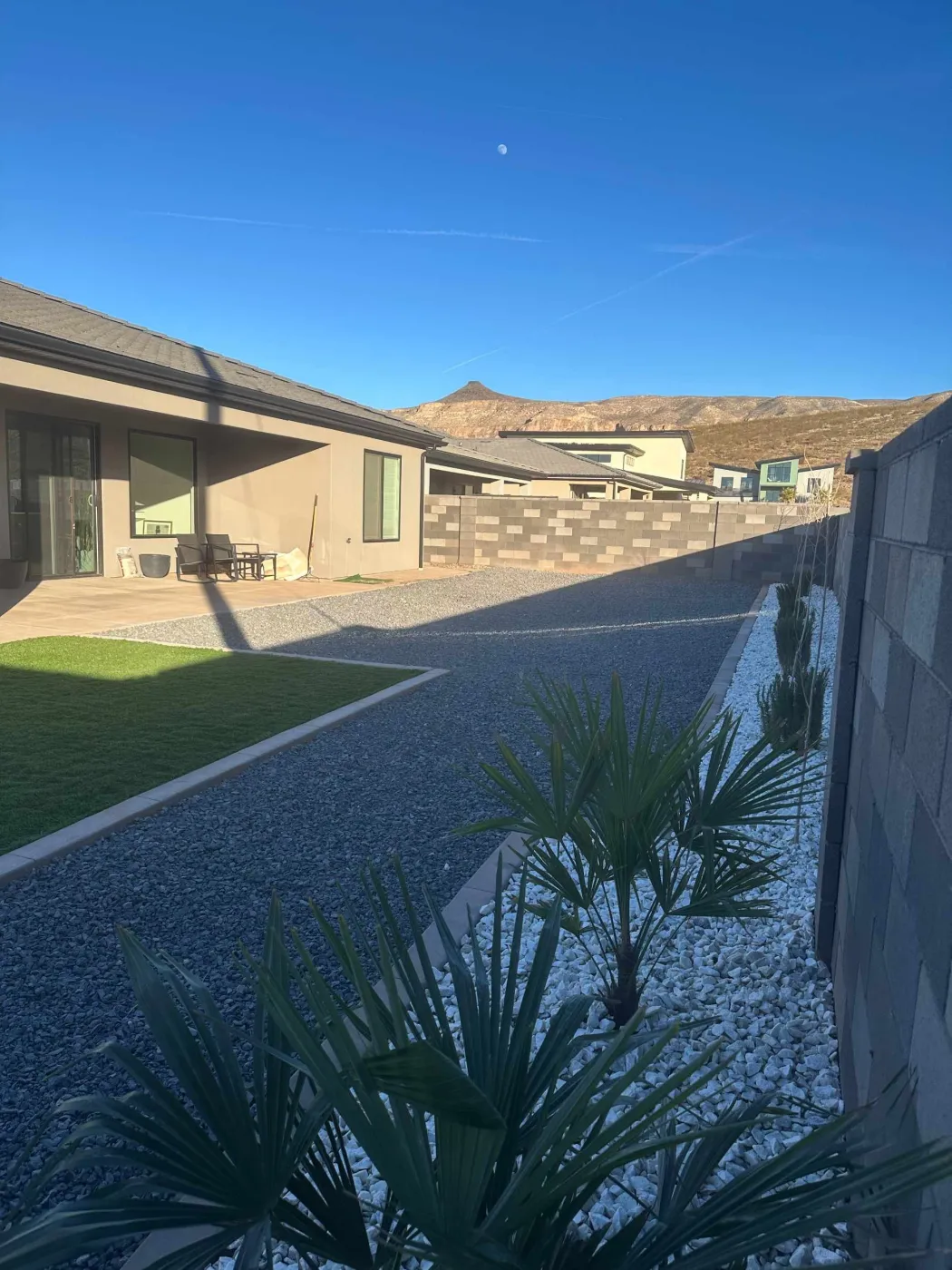 Decorative gravel yard in Hurricane, Utah
